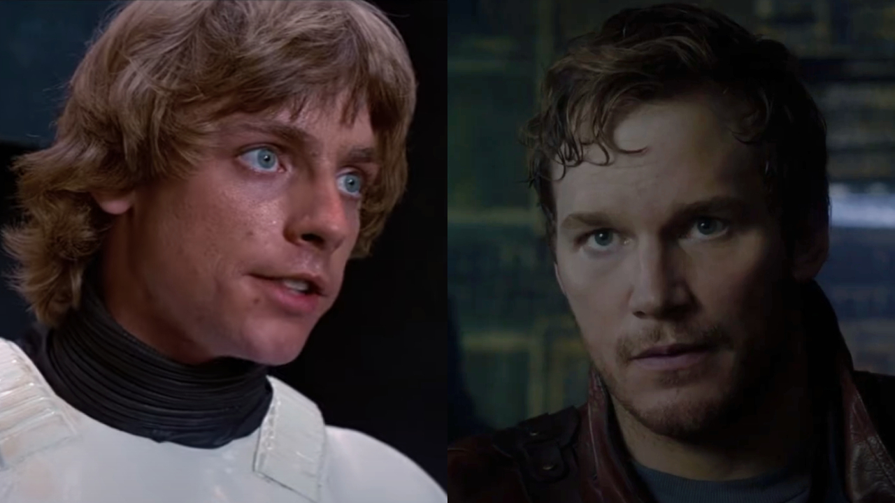 Mark Hamill in Star Wars and Chris Pratt in Guardians of the Galaxy