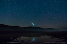 Astrophotographer Stojan Stojanovski captured this photo of a fireball during the Perseid meteor shower in August 2018.