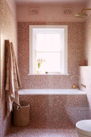 pink terrazzo bathroom