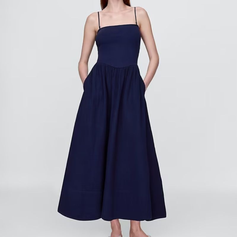 navy maxi dress