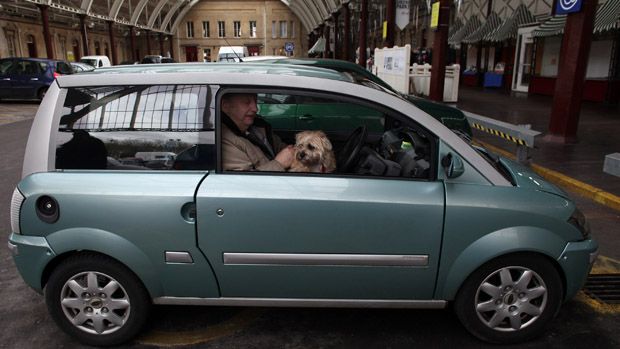 Car parking bay in Bath, England 