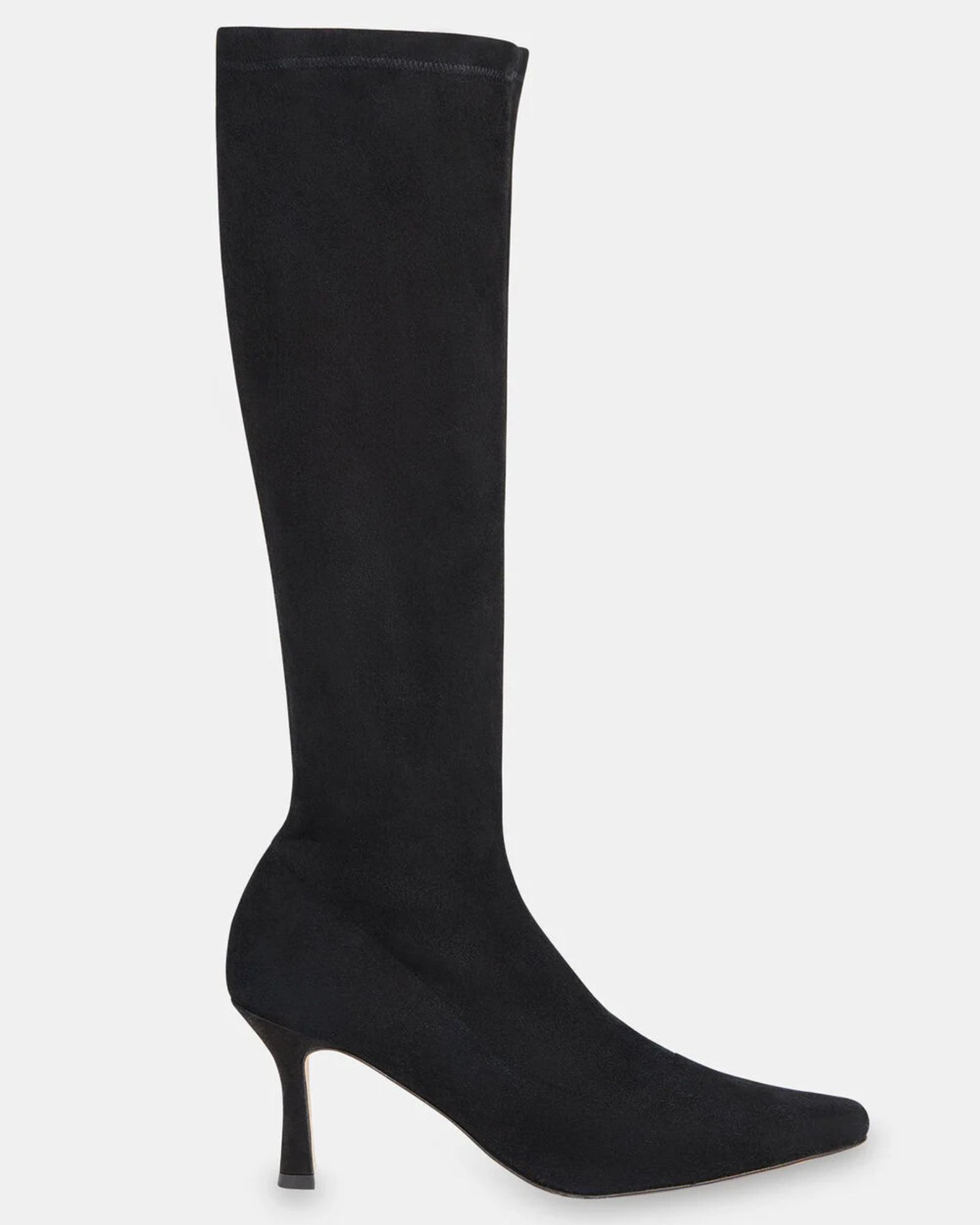 Whistles Black Hera Stretch Suede Boot