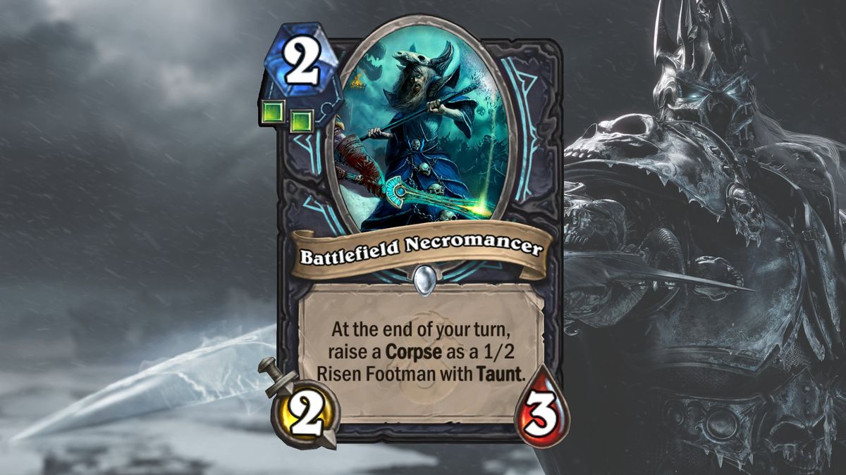 Cards and art from Hearthstone's March of the Lich King expansion.