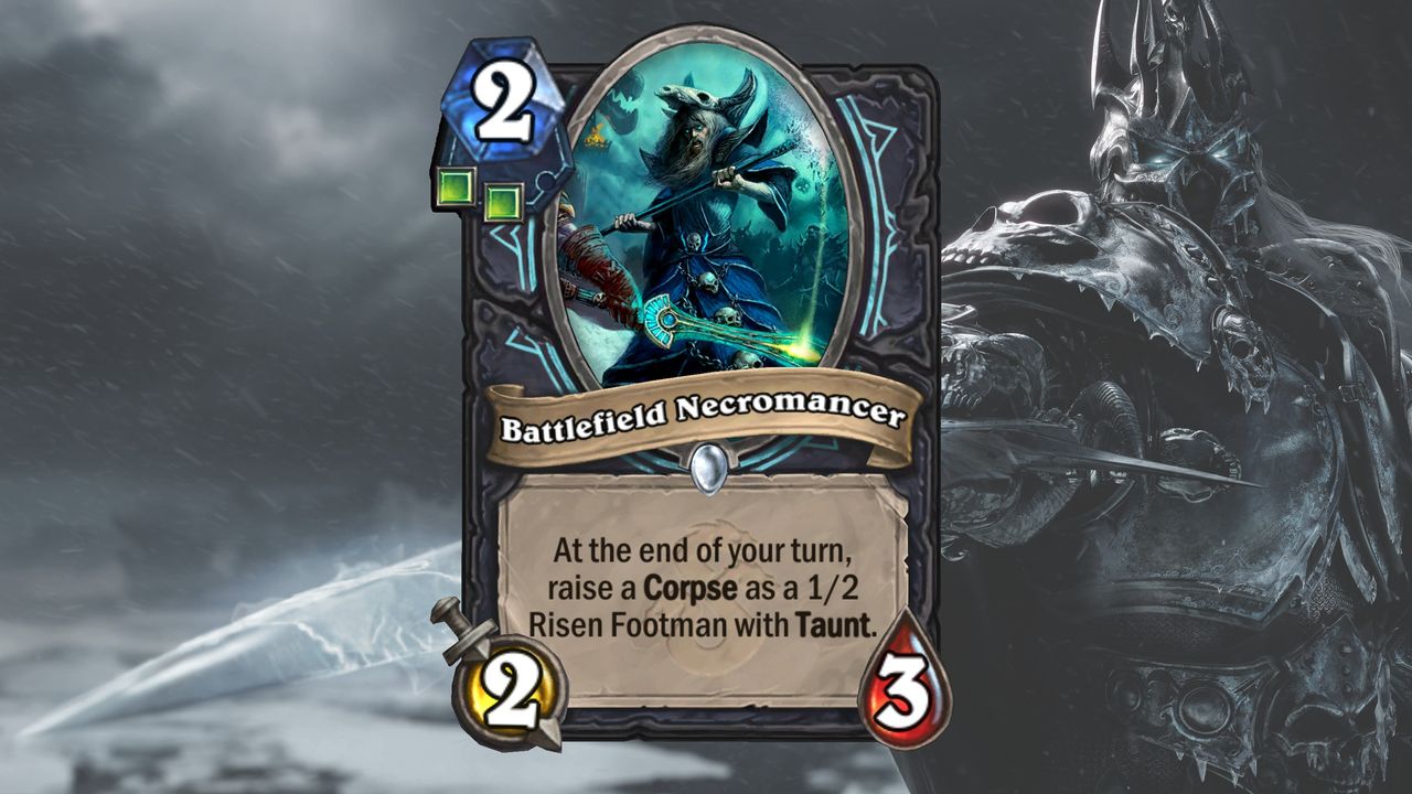 Cards and art from Hearthstone's March of the Lich King expansion.
