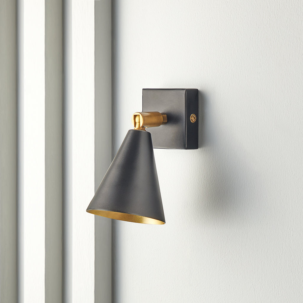 Crick Single Spotlight in Black