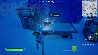 Fortnite Rift Gate coordinates being deciphered on the laptop