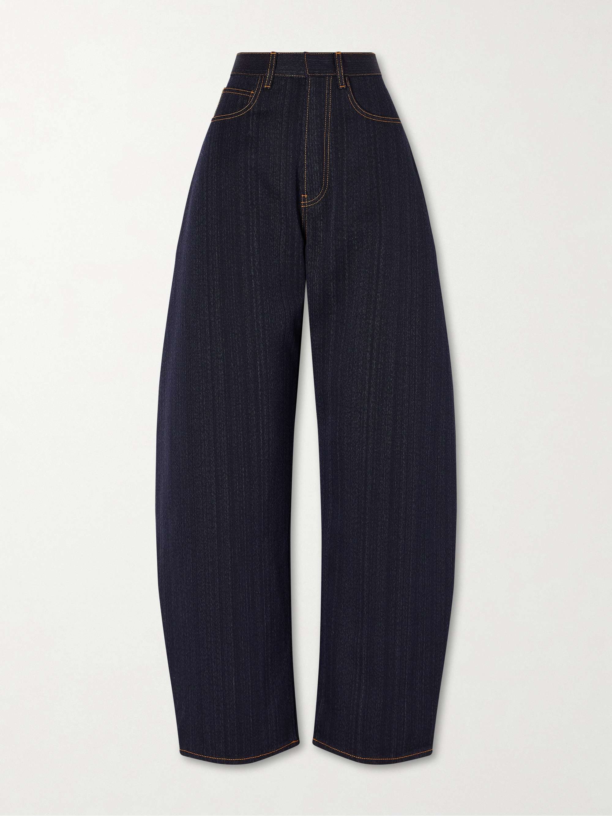 Denim High-Rise Barrel-Leg Jeans