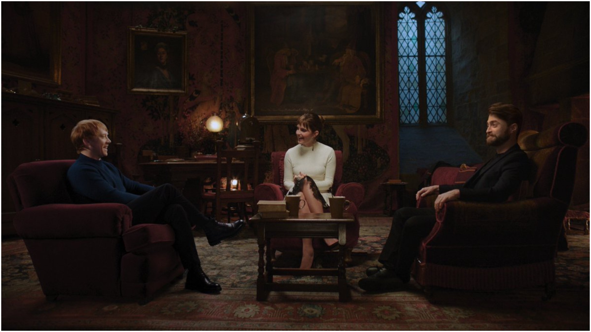 Daniel Radcliffe, Rupert Grint ve Emma Watson, Harry Potter 20. Yıldönümü özel etkinliği için birlikte