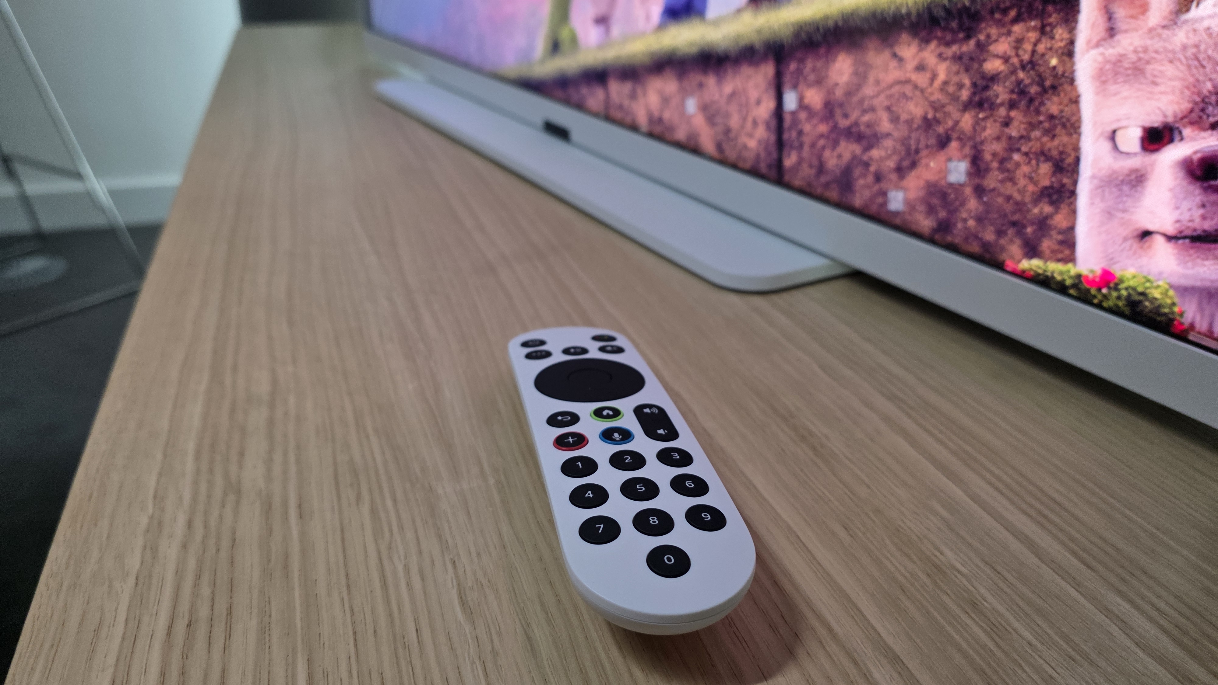 Sky Glass Air on a wooden media unit