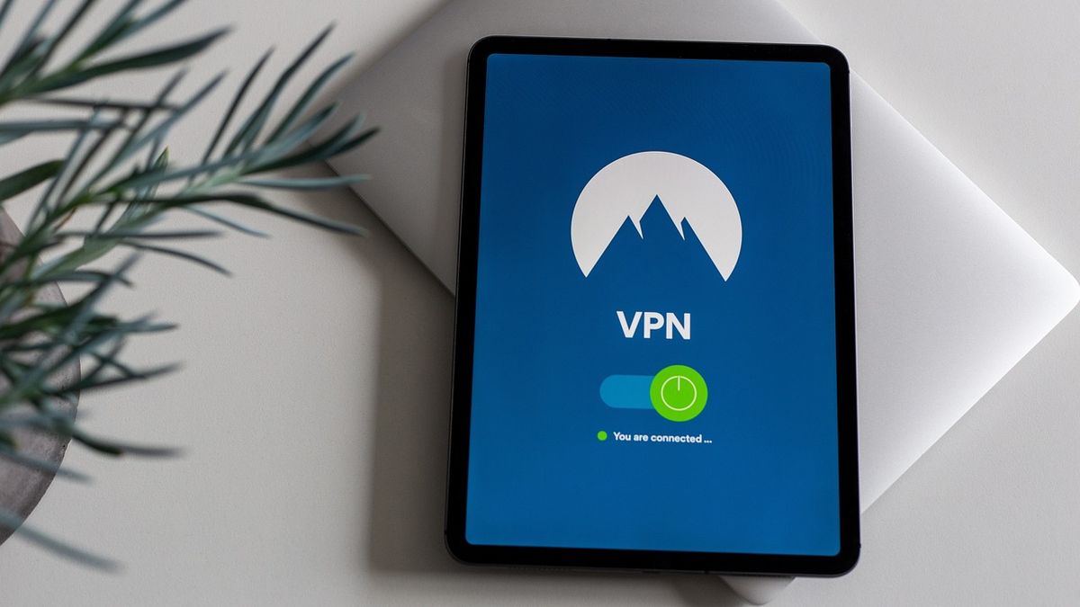 NordVPN on a tablet