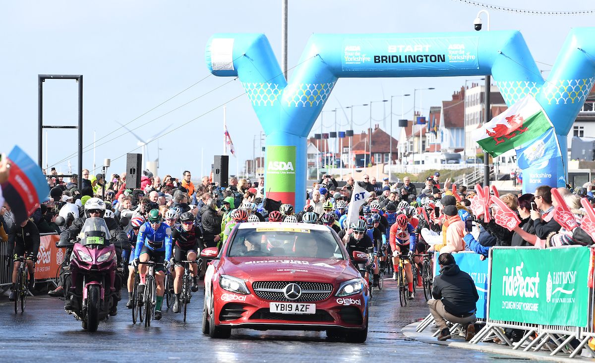 The peloton roll out in Bridlington