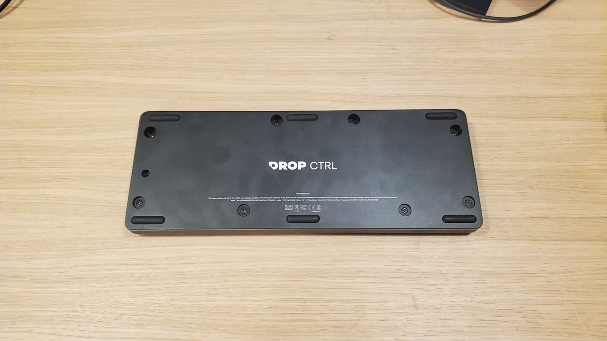 black and grey keyboard upside