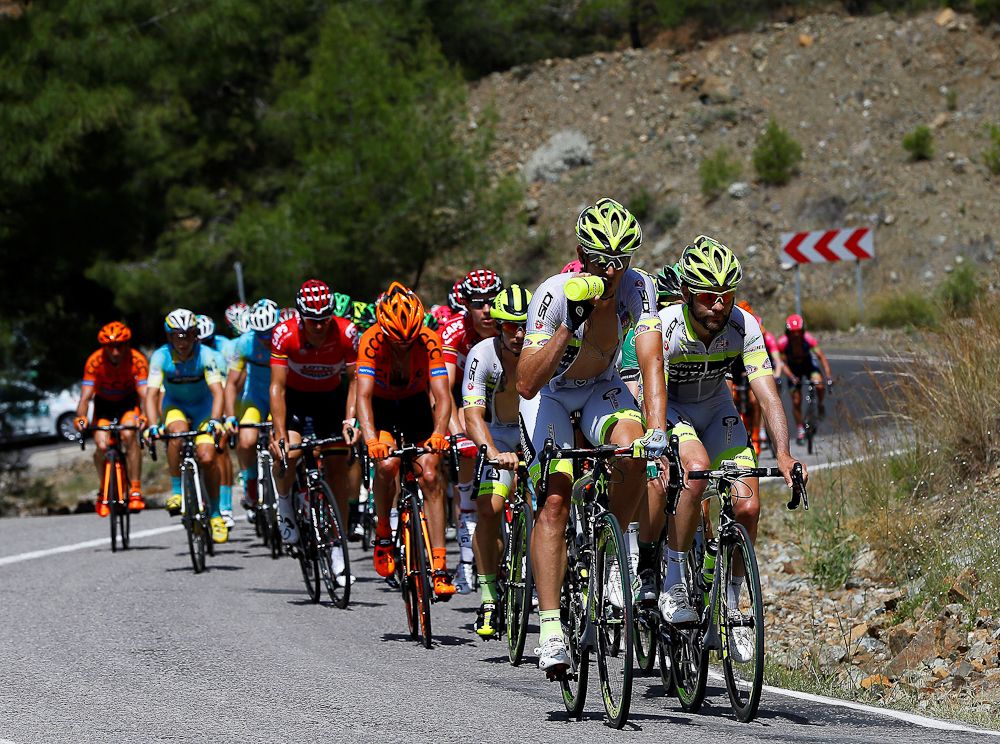 The Tour of Turkey peloton in action during stage 7.