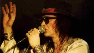 The Mission’s Wayne Hussey onstage in 1987