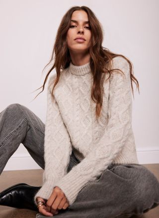 Neutral Cable Knit Jumper