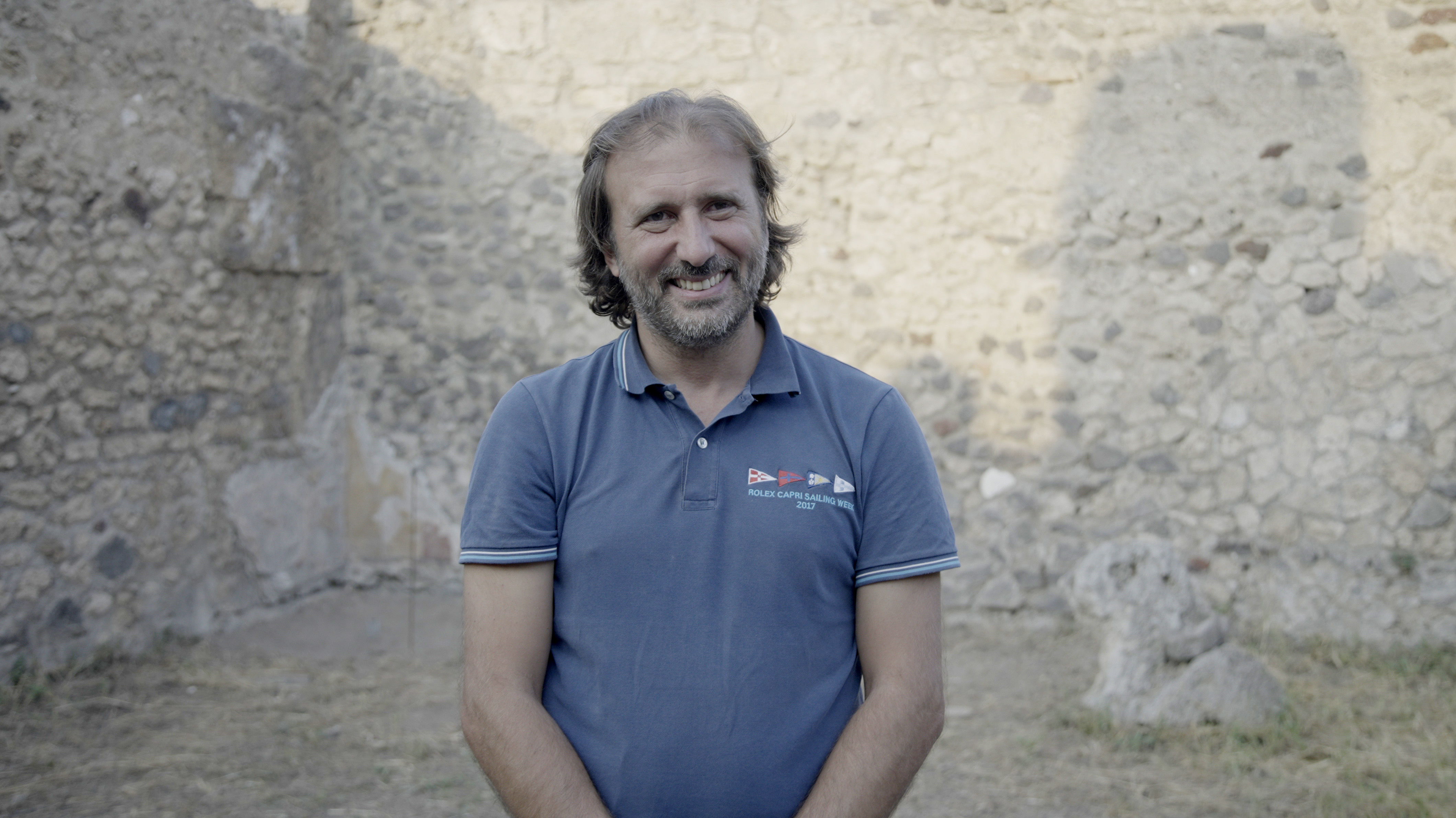 TV tonight Archaeologist Mario Grimaldi in Pompeii.