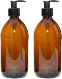 Aura 500ml Amber Glass Bottles with Black Pumps | £13.99 at Amazon