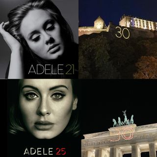 A comparison between the album 21/25 and the pjected number 30 in Edinburgh and Berlin.