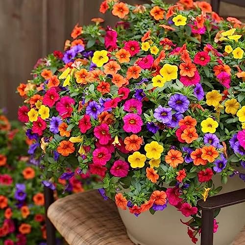 Amazon.com : 5000+ Petunia Seeds - Mixed Rainbow Color, Bonsai, Grandiflora Flowers, 1500 Mg Heirloom Seeds, Flower Seeds, Pollinator Garden, Open Pollinated, Non-Gmo, Indoor and Outdoor : Patio, Lawn & Garden