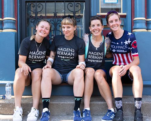 Leigh Ann Ganzar in her stars-and-stripes jersey