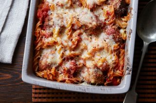 Meatball pasta bake