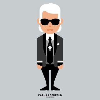 Karl Lagerfeld illustration by Le Duo