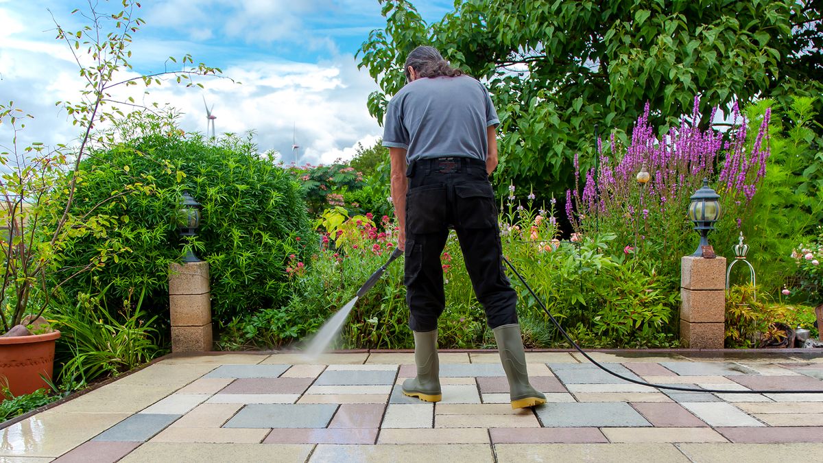 How to pressure wash a patio