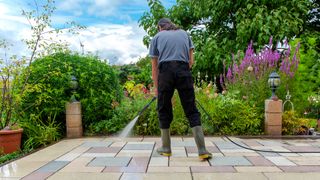How to pressure wash a patio