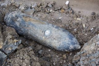 The unexploded Second World War bomb found near Wembley Stadium (Sergeant Rupert Frere RLC/Crow)