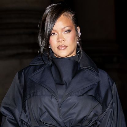 Rihanna paired her Louis Vuitton Speedy Bag with Ugg Mary Jane slippers