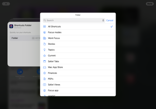 Screenshot of the folder selector.