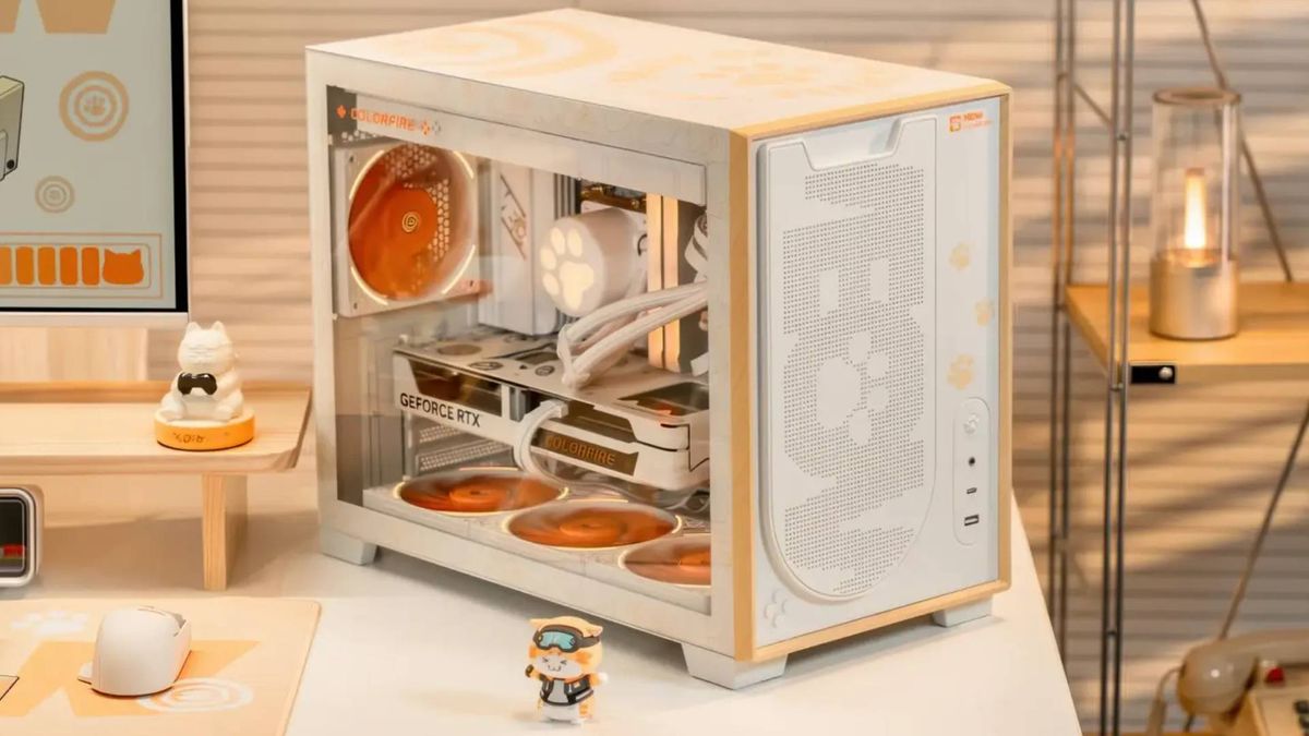 This cat-themed PC case has the best power button I've ever seen