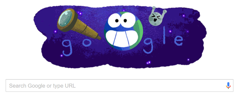 Google celebrated the discovery of seven Earth-size exoplanets around the star TRAPPIST-1 with an adorable Google Doodle on Feb. 22-23, 2017