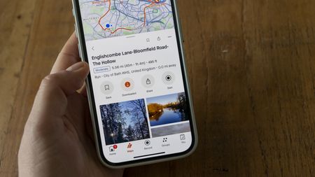 The Strava app on an iPhone 15 Pro