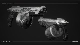 Synapse art; gun designs for a video game