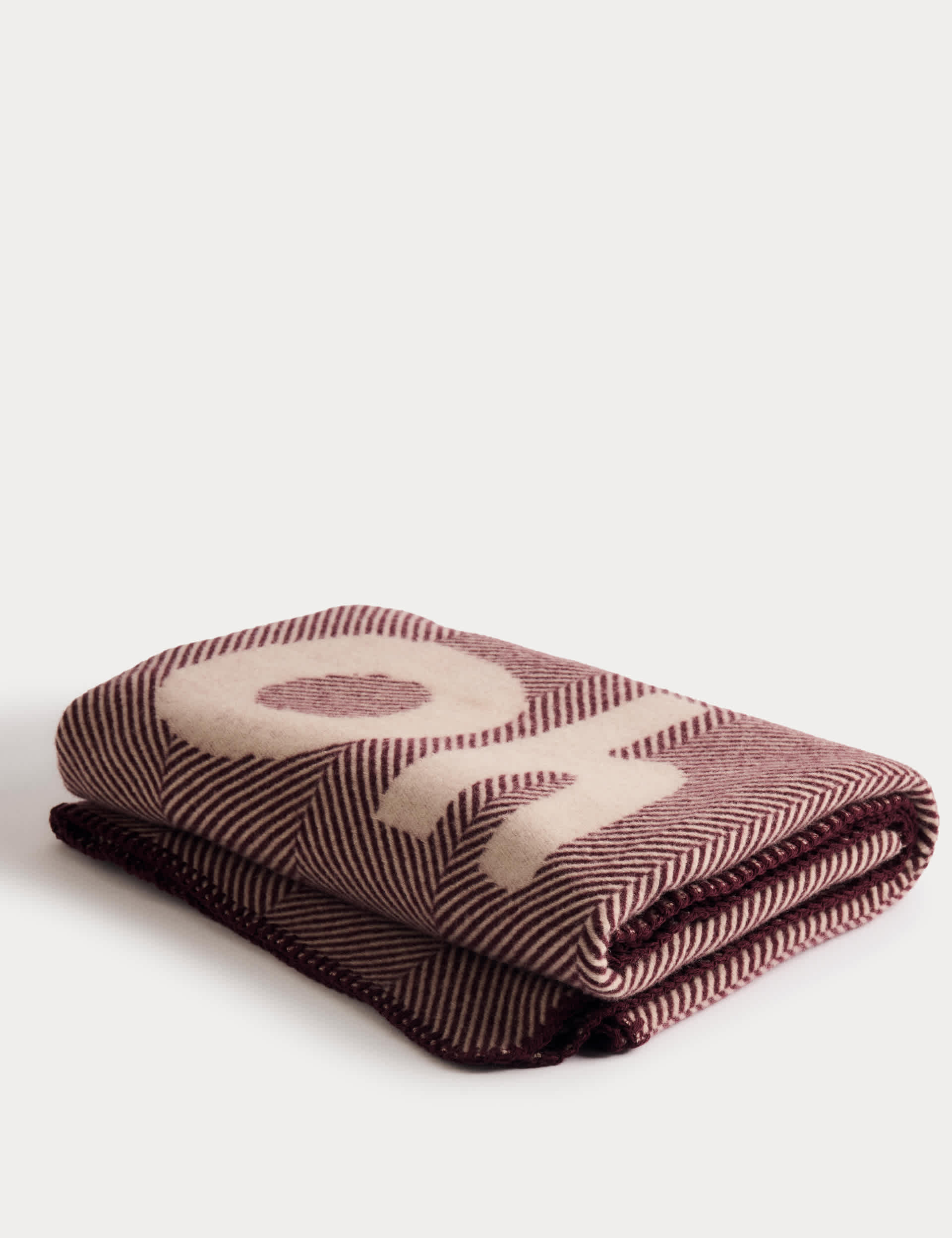 Pure Wool Oh Happy Day Slogan Throw