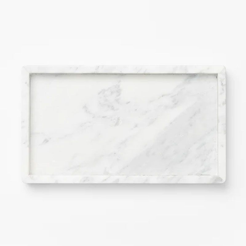 White marble tray