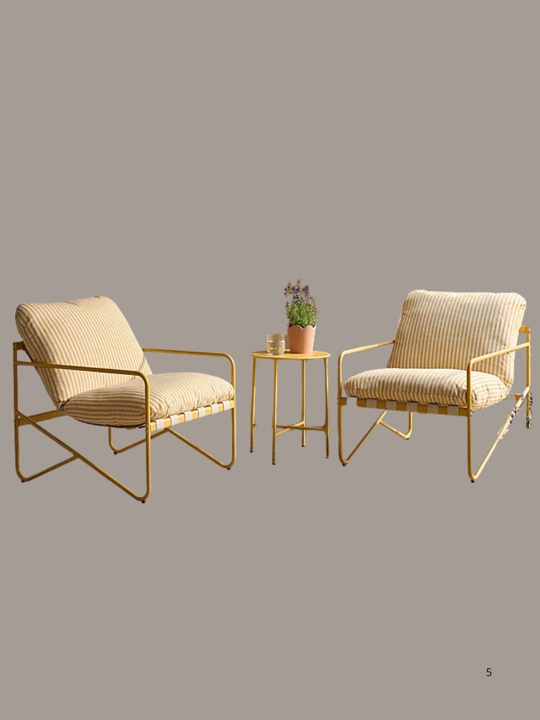 George, Tuscany Yellow 3 Piece Garden Bistro Set