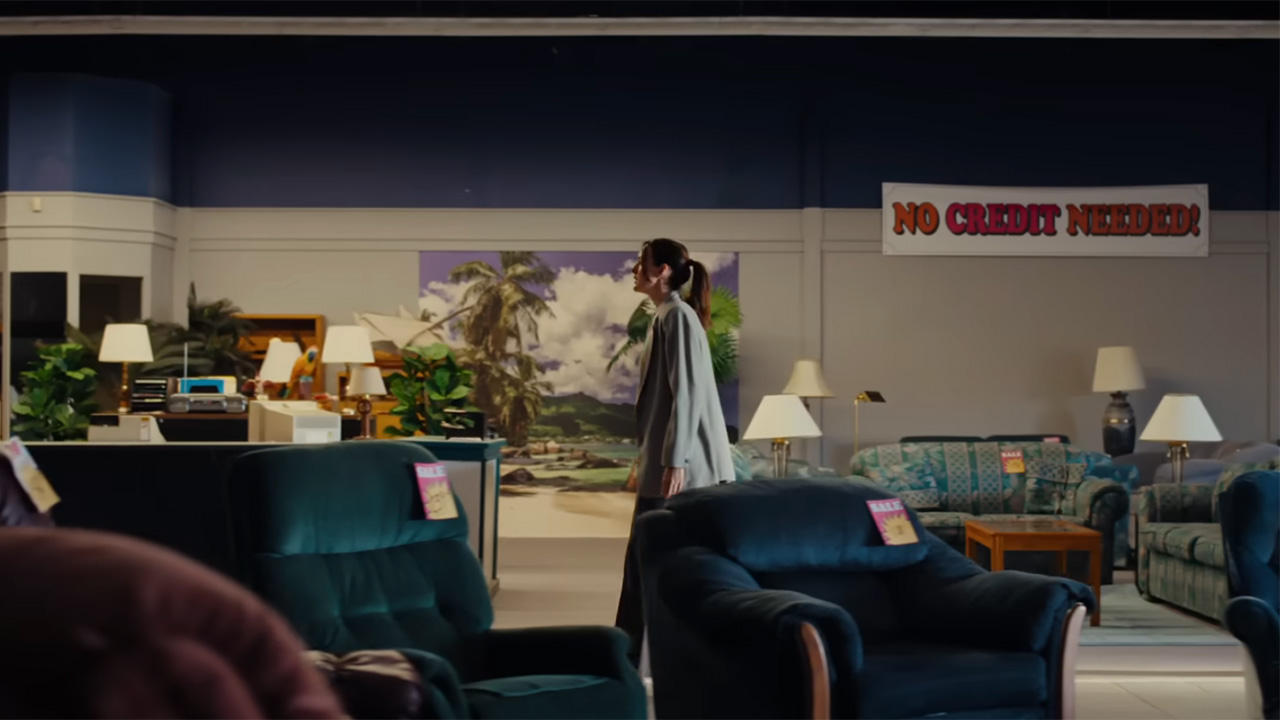 Renate walking through the furniture store in Backrooms.