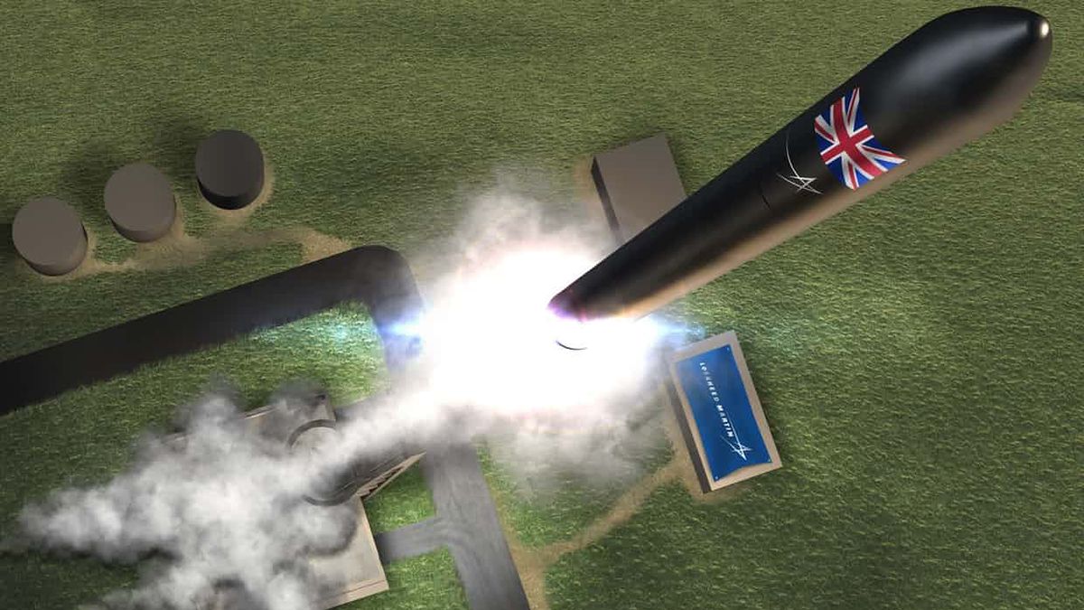 An artist&#039;s impression of take off from the new spaceport site