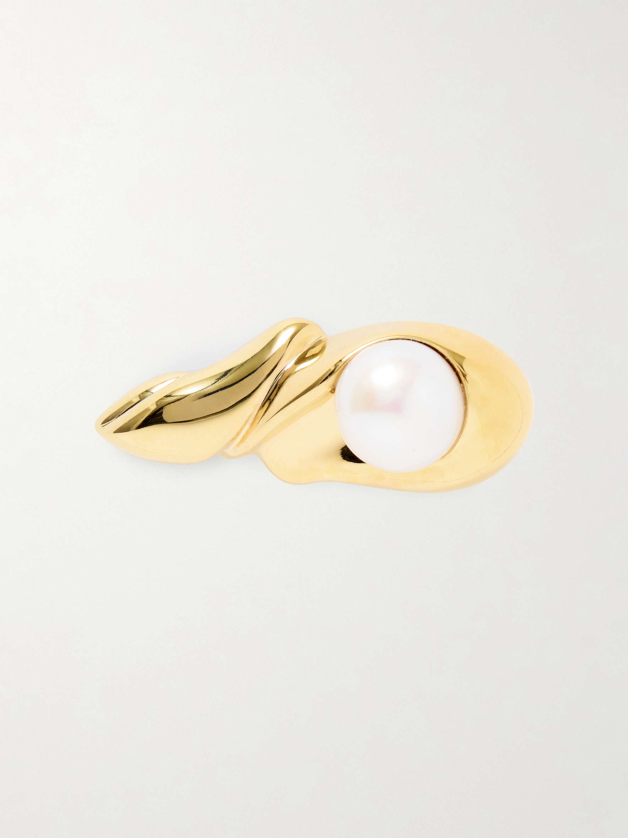 Gold-Plated Pearl Hair Clip