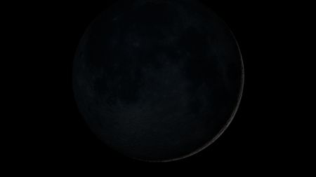 You can't see a black moon but this image shows a very slim crescent of a slightly illuminated moon visible in the days following a black moon.