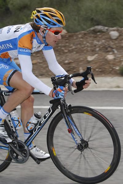 David Zabriskie (Garmin - Transitions) worked to protect teammate Robbie Hunter's leader's jersey.