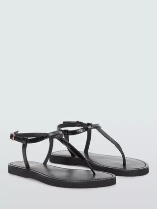 John Lewis Anyday Landed Leather Toe Post Footbed Sandals