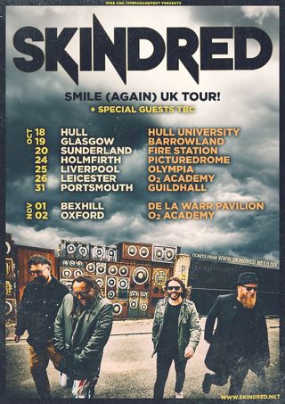 Skindred Smile (Again) UK tour poster
