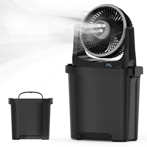 Easyacc Portable Air Cooler Fan,20000mah Battery 116hrs,7000ml Water Tank,misting Camping Fan 3 Spray Mister,remote, 3-In-1 Fan for Home, Bedroom, Kitchentchen,outdoor