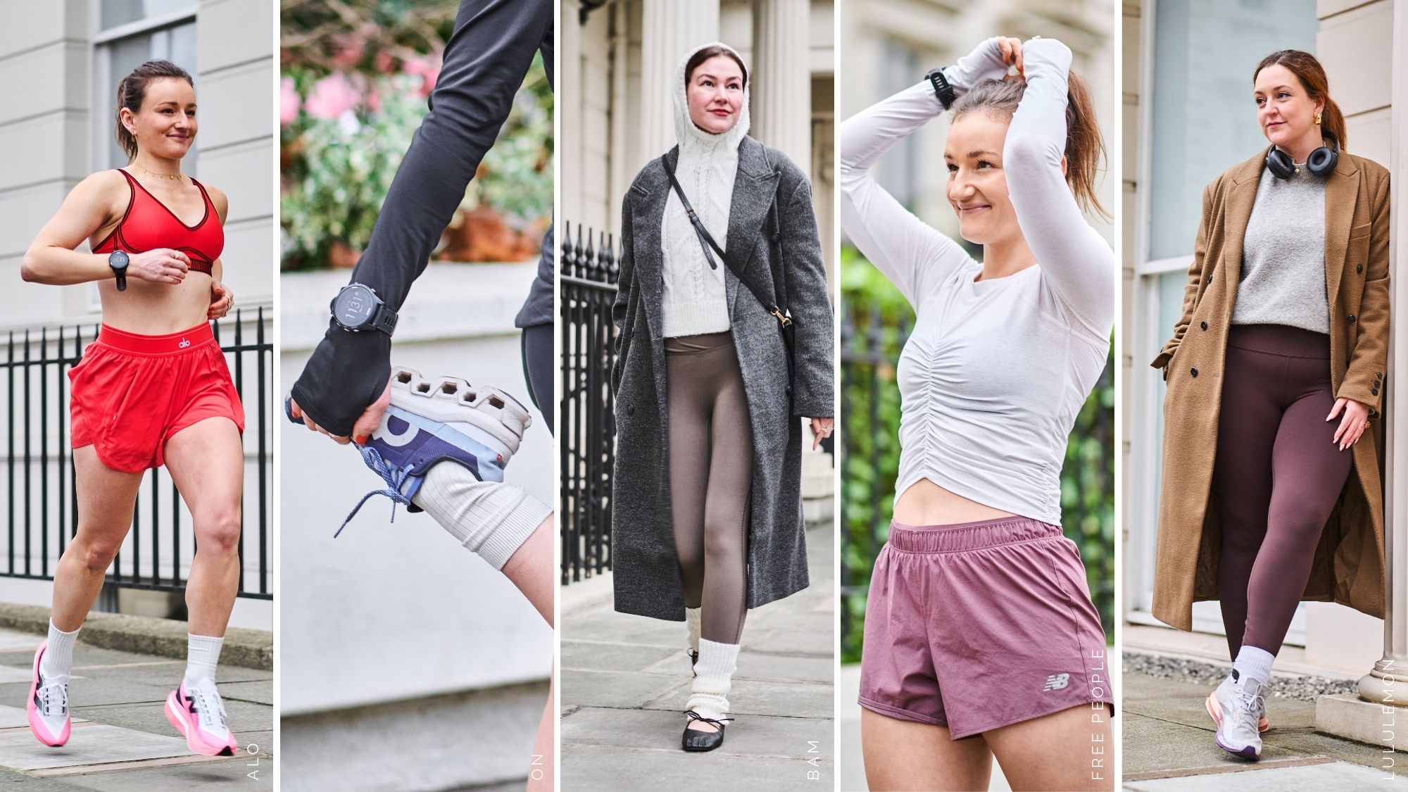 composite of the MC UK team testing the best workout clothes for women