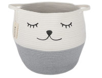 AIVIIN Cute Kitty Woven Basket Cotton Rope Basket Storage Basket, Amazon