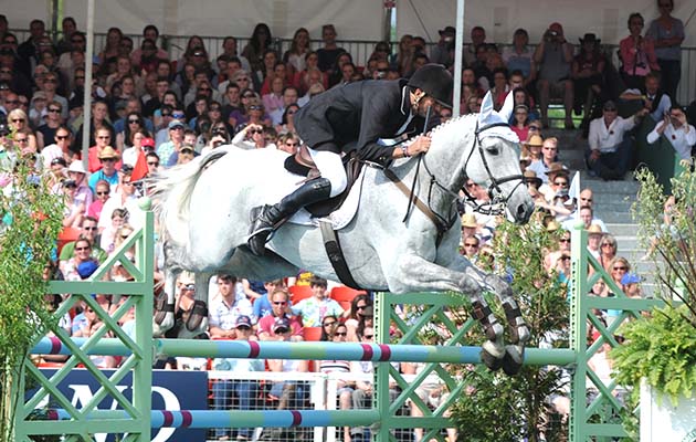 Mark praises how much the inexperienced 10-year-old has come on after his fault-free performance