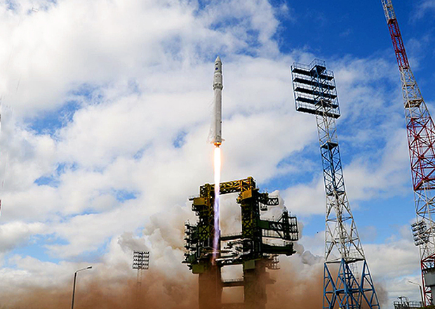 Russia&#039;s first Angara rocket launches on its first test flight from the country&#039;s Plesetsk Cosmodrome on July 9, 2014. 